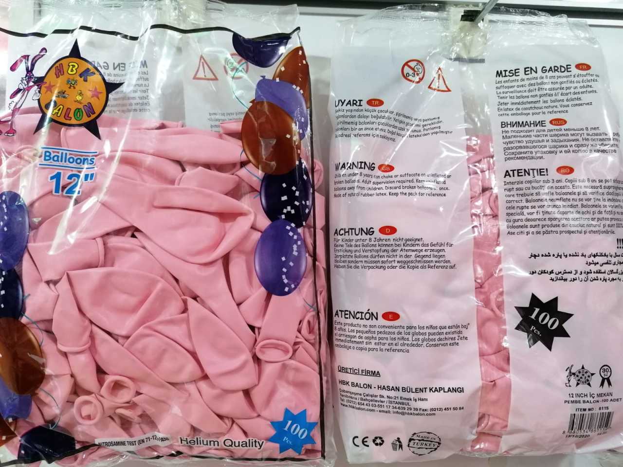 12'' PASTEL PEMBE BALON (HBK)