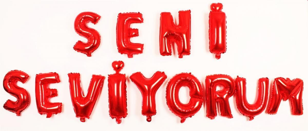 SENİ SEVİYORUM KIRMIZI SET BALON